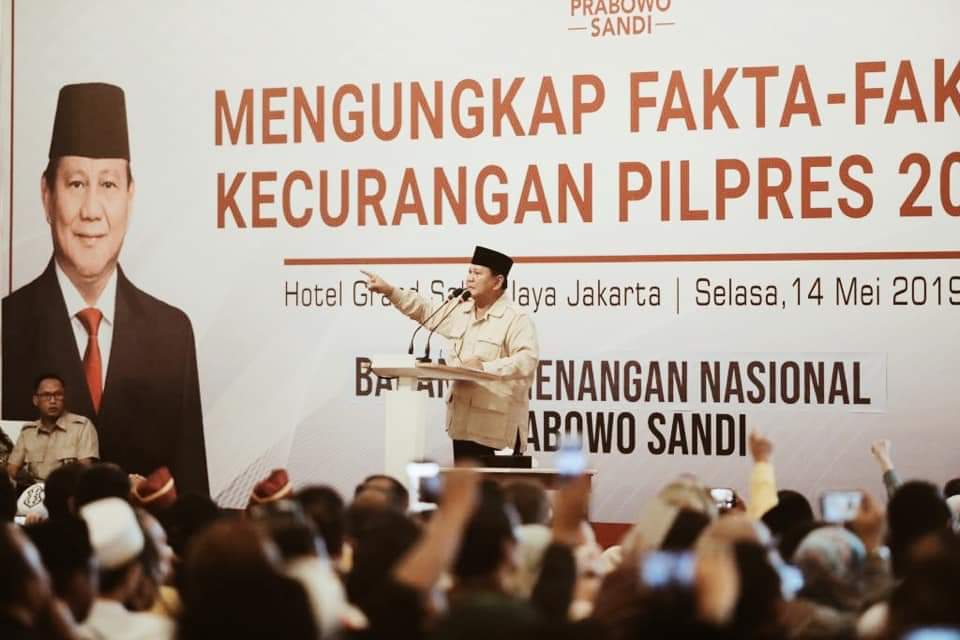 Prabowo: Jika Menyerah Berarti Menyerah pada Ketidakadilan